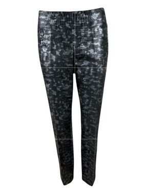 LENA GABRIELLE Snake Skin Print Pull On Trousers, Elastic Waist, Size 8.